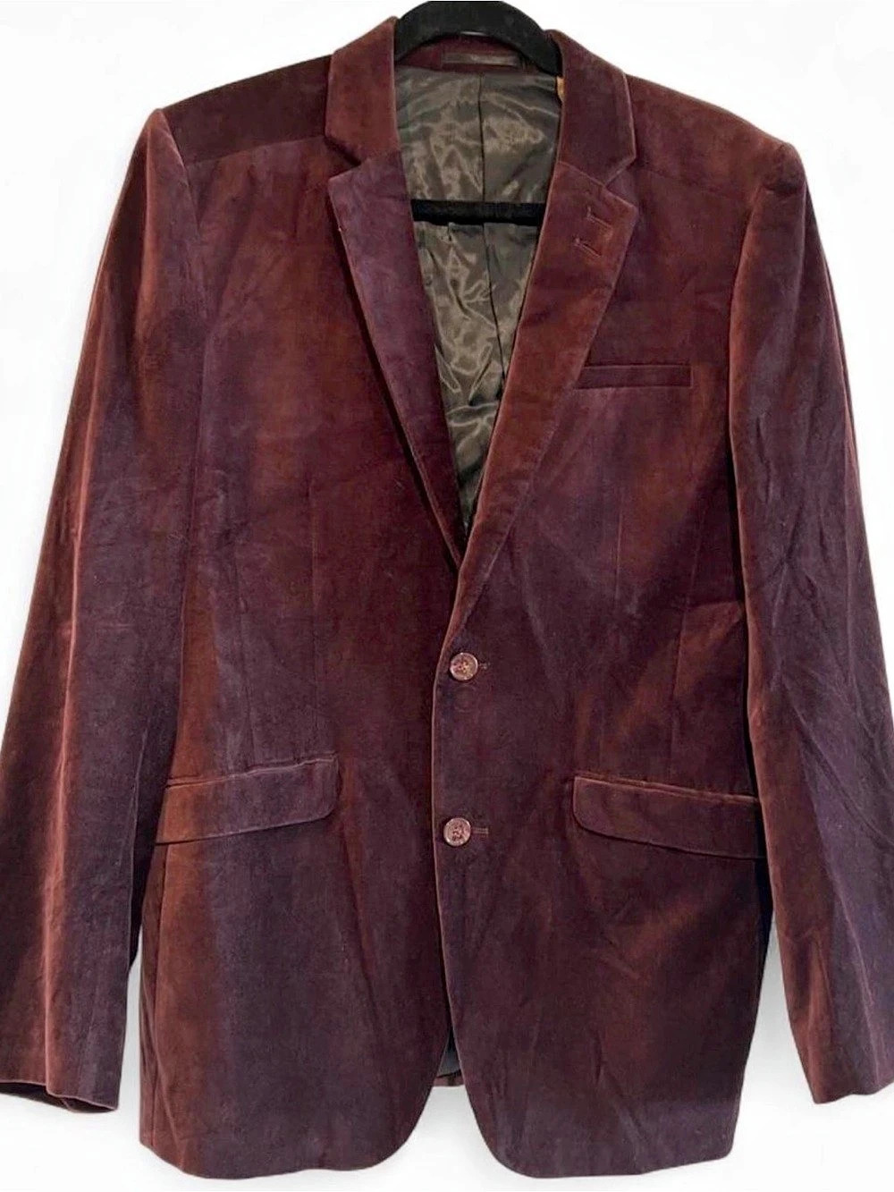Ben Sherman Cherry Brandy Velvet Blazer Men's Medium